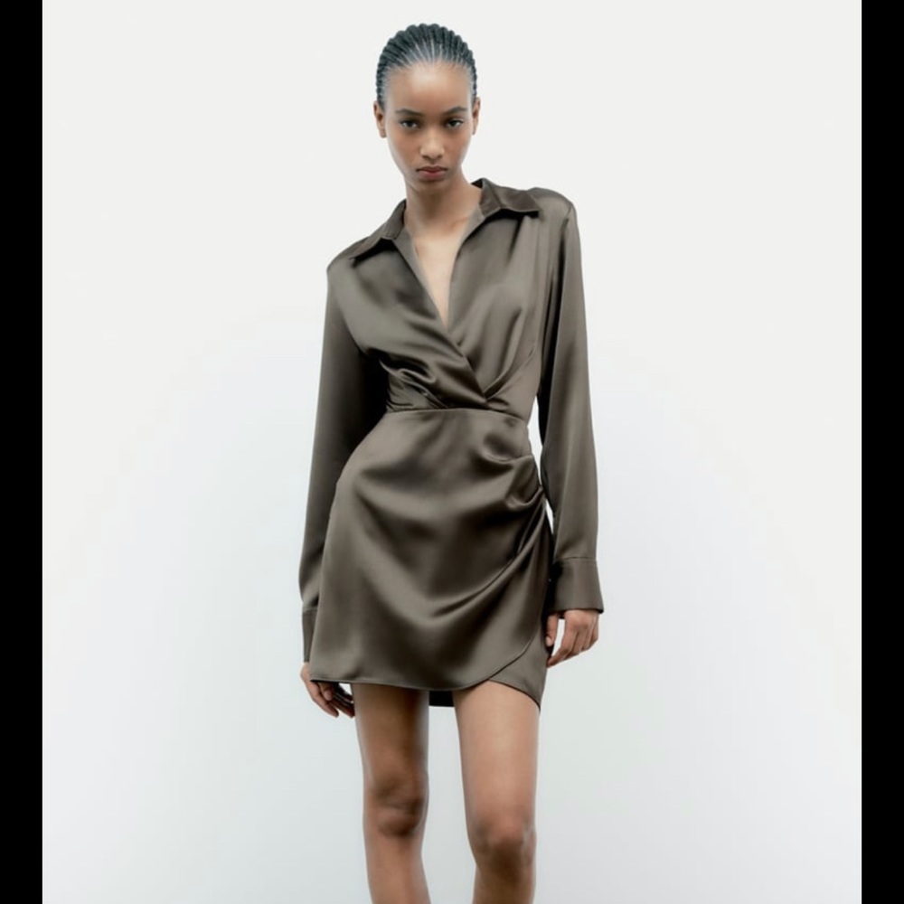 Zara satin dress size XL